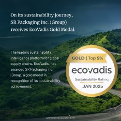 On its sustainability journey, SR Packaging gets EcoVadis Gold